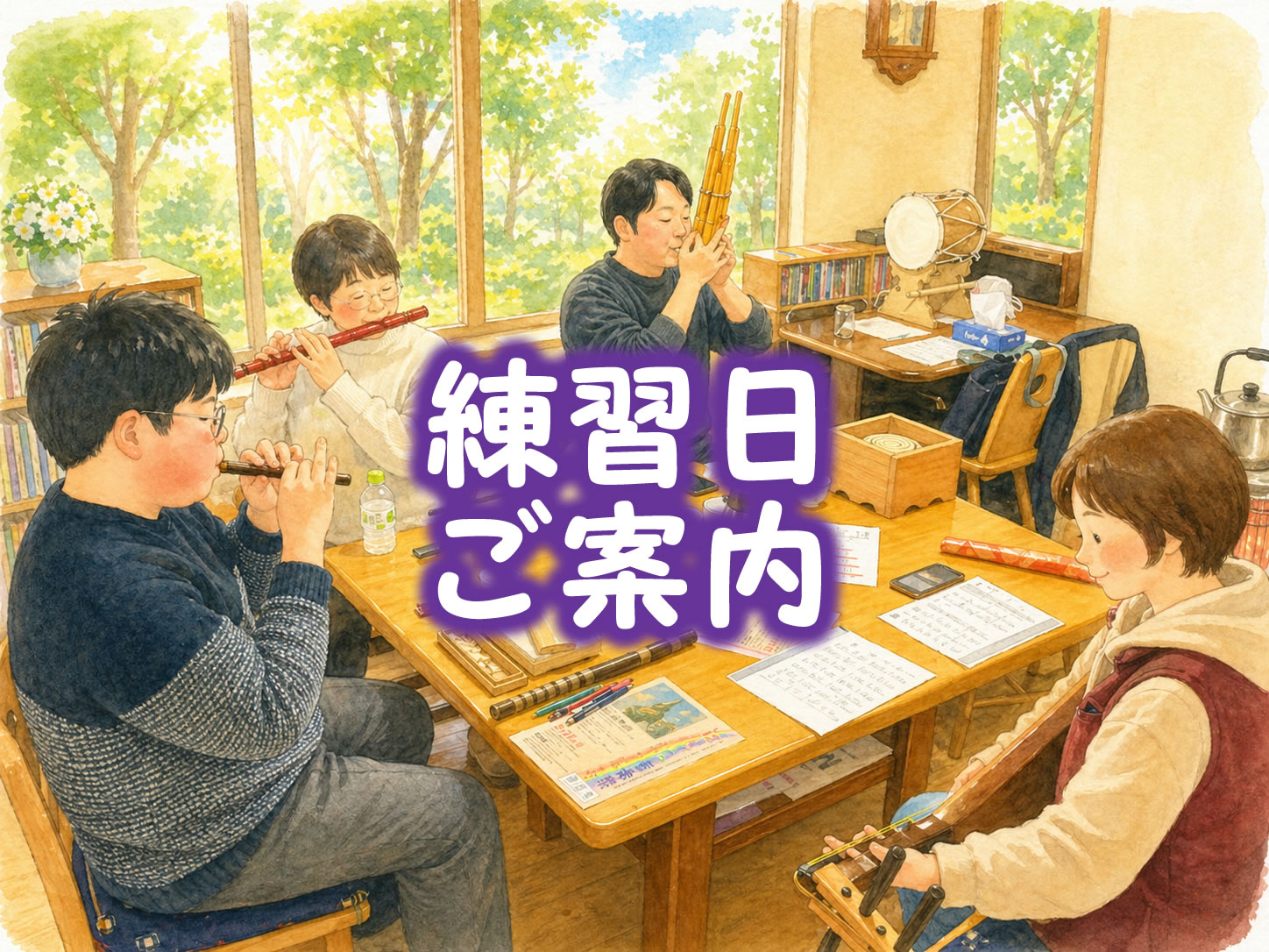 日野雅楽会練習日のご案内